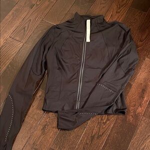 LululemonBlack Zip-Up Jacket with Reflective Accents
